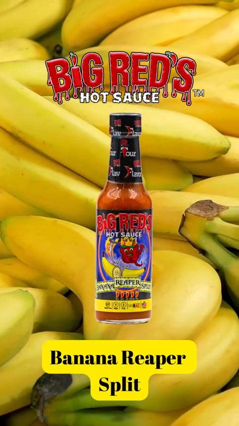 Banana Reaper Split Hot Sauce - Big Reds Hot Sauce 🌶️🌶️🌶️🌶️